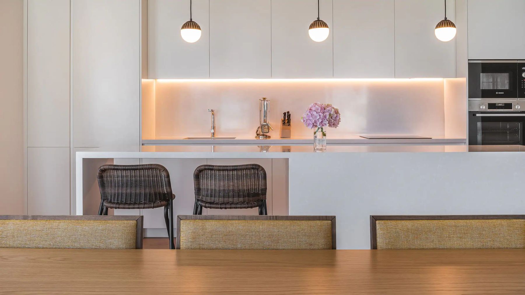 Cozinha, apartamento T3 no Hyatt Regency Lisboa Residences