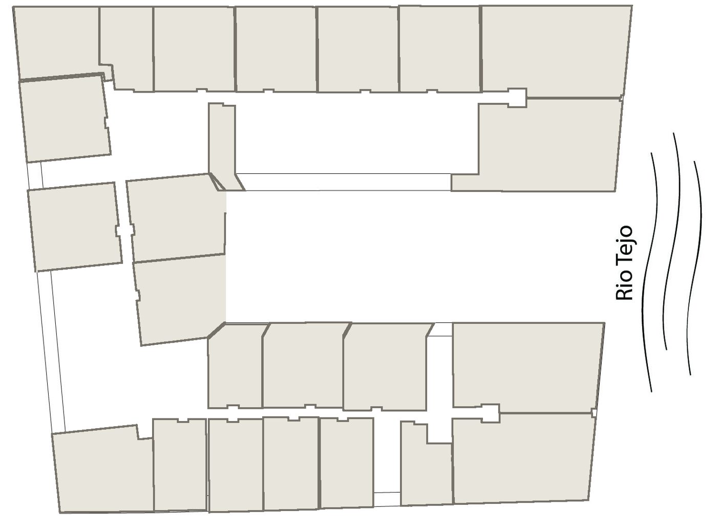 Implantação do Piso 1 do Hyatt Regency Lisboa Residences, com os apartamentos Capital Labs assinalados