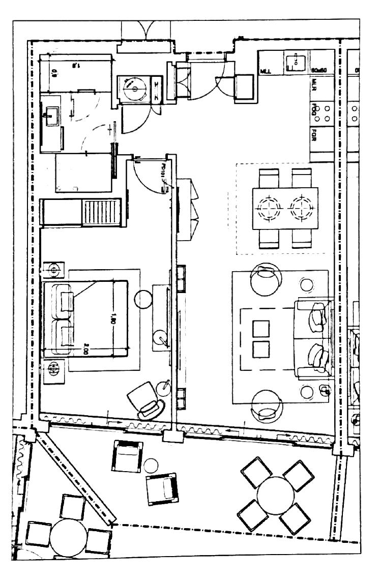 Planta do apartamento T1 010 (fração X) no Hyatt Regency Lisboa Residences, 73,07 m² privativos